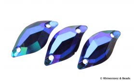 DANZA Sew-On Leaf Art 3254 Purple-Blue AB 20mm